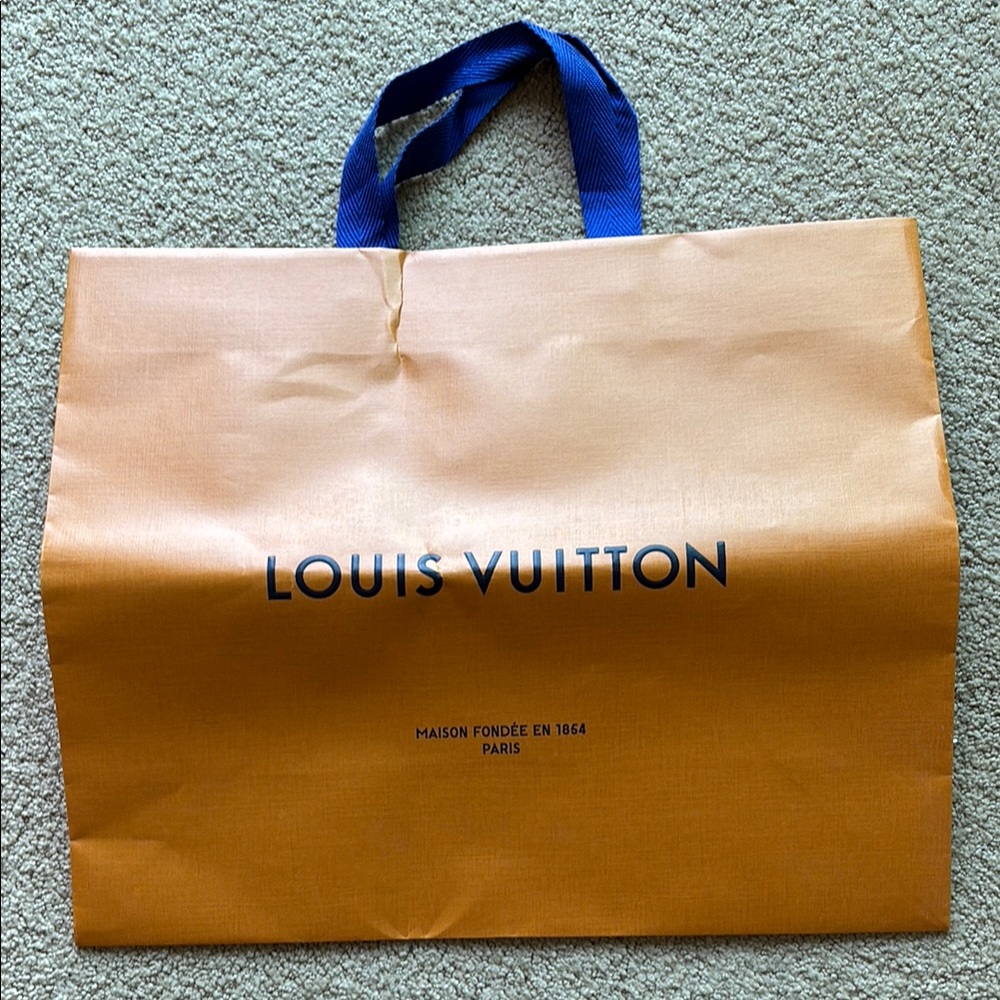 Louis Vuitton Orange Shopping Bag authentic